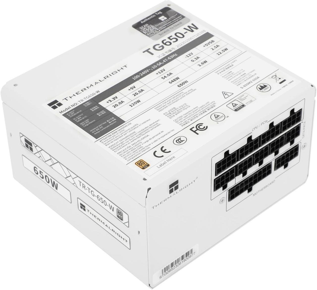 Thermalright TG650S 650W Full Modular 80PLUS Gold - White Thermalright TG650S 650W Full Modular 80PLUS Gold - White